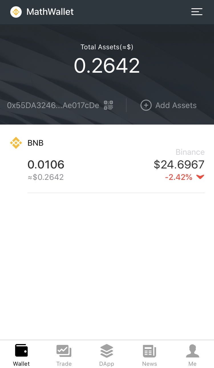 Binance Smart Chain APP Wallet User Guide – MathWallet